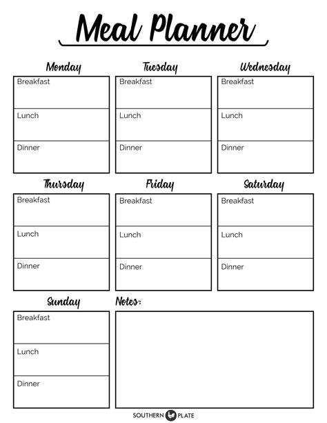 Free Printable Menu Planner Sheet | Meal planner printable free, Menu planner printable free ...