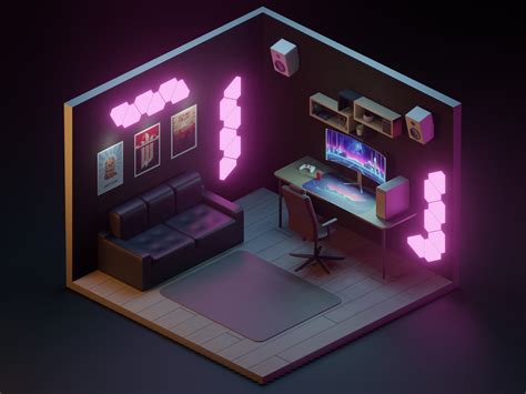 Vladimir Glukhoded - Isometric Gaming Room