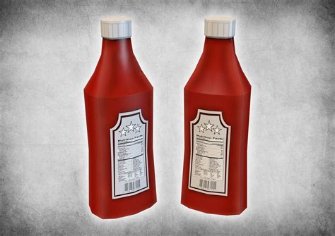 3d Model Ketchup Bottle