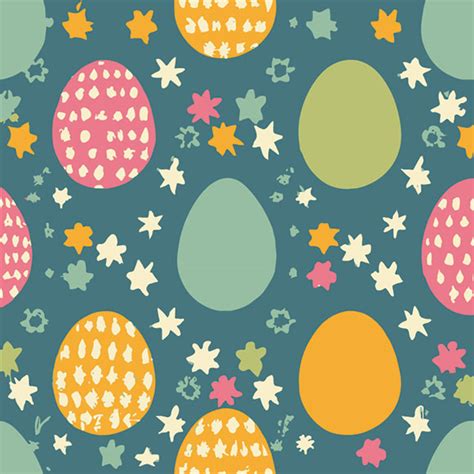 Easter Eggs with Starry Background | Free Download Vector Pattern