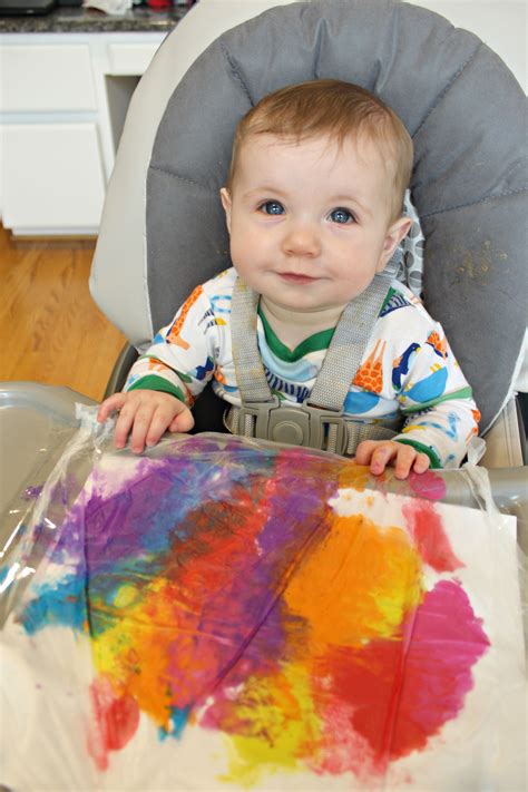 Baby Painting Idea - Mess Free - Budget Savvy Diva