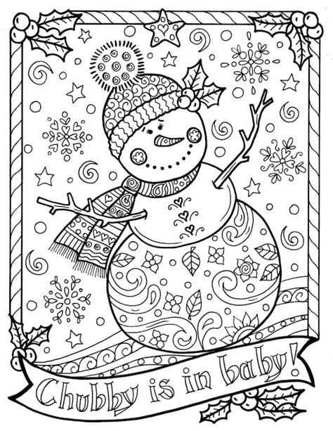 Snowman Christmas Coloring Pages For Adults : Merry Christmas Coloring ...