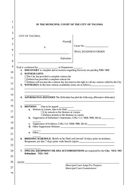 Tacoma Municipal Court s Doc Template | pdfFiller