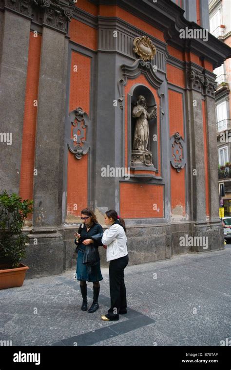 Spaccanapoli street in central Naples Italy Europe Stock Photo - Alamy