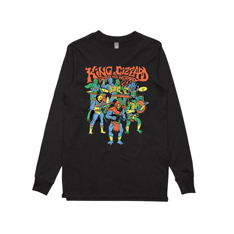 King Gizzard and The Lizard Wizard Masters / Black Longsleeve T-shirt – sound-merch.com.au