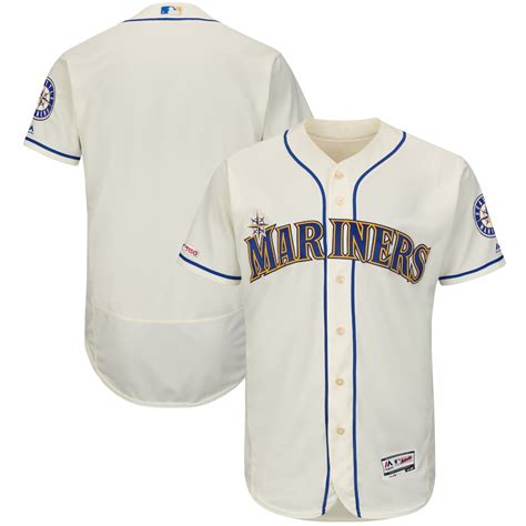 Men's Seattle Mariners Majestic Alternate Cream Flex Base Authentic ...