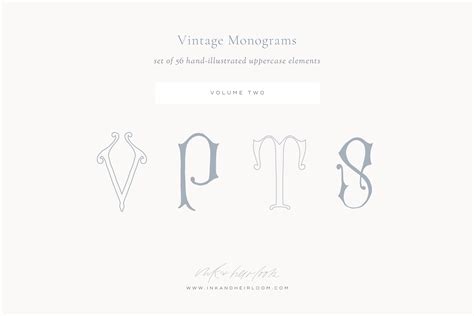 Vintage Wedding Monogram Set II | Illustrations ~ Creative Market