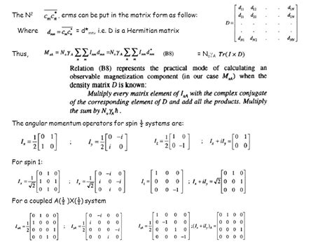 Lecture Density Matrix Formalism A tool used to describe the state of a ...