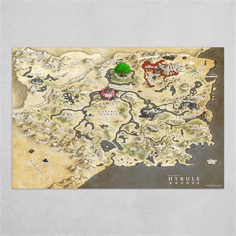 James Nalepa - Hyrule Map from The Legend of Zelda: Breath of the Wild