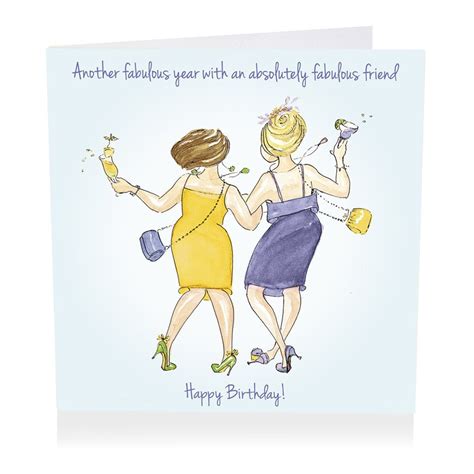 Friend Birthday Card - Another fabulous year - Art Beat | Birthday cards for friends, Happy ...