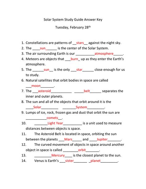 secrets of the sun worksheet answers