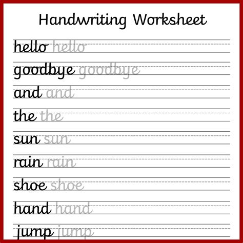 Hand Writing Worksheets for Students 2019 | Educative Printable ...