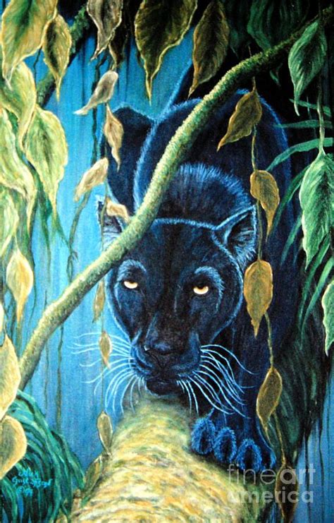 Stalking Black Panther ~ Nick Gustafson | Panther art, Panther, Jungle pictures