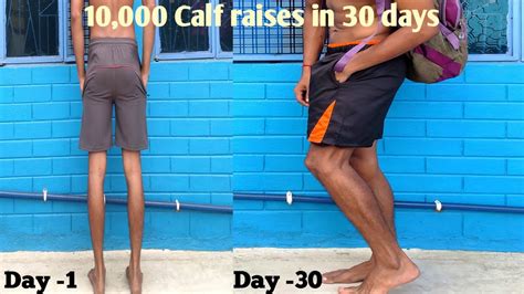 I did 10,000 calf raises in 30 days || Home Workout || - YouTube