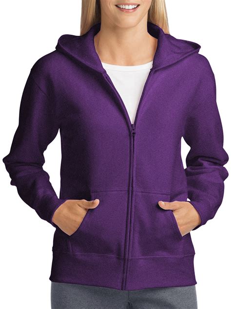 Hanes - Hanes ComfortSoft EcoSmart Women's Fleece Full-Zip Hoodie Sweatshirt - Walmart.com