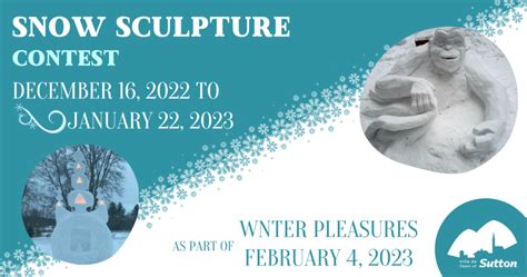 The 2023 Snow Sculpture Contest is launched! - Town of Sutton