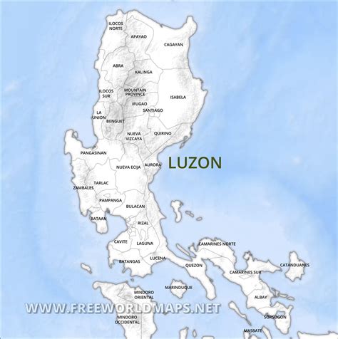 Map Of Luzon Only