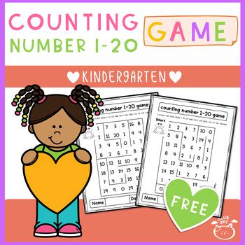 counting number 1-20 game Kindergarten by The Blue Sky | TPT