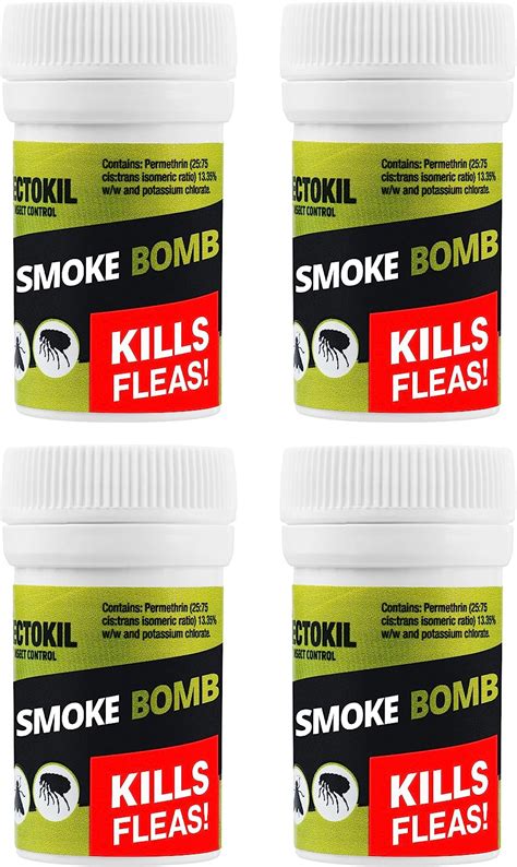 InsectoKil Flea Bombs for The Home (Pack of 4 Flea Killer Smoke Bombs) Professional Strength ...