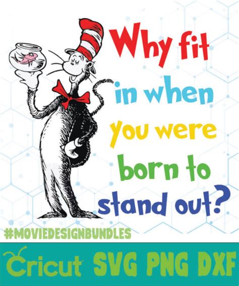 DR SEUSS CAT IN THE HAT QUOTES 5 SVG, PNG, DXF - Movie Design Bundles