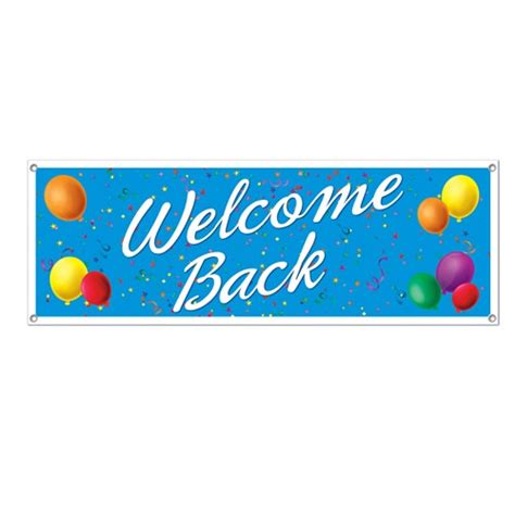 Welcome Back Sign Banner - PartyCheap