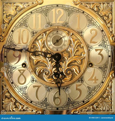 Elegant Grandfather Clock Face Stock Image - Image: 4961339