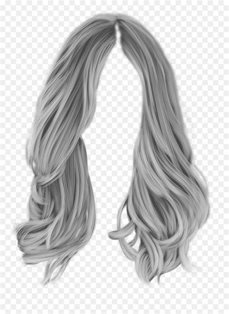 White Hair Wig Png, Transparent Png - vhv