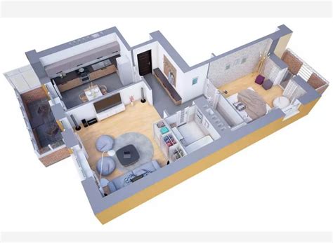 Modern Apartments and Houses 3D Floor Plans Different Models