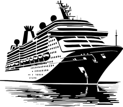 Premium Vector | Cruise ship vector silhouette