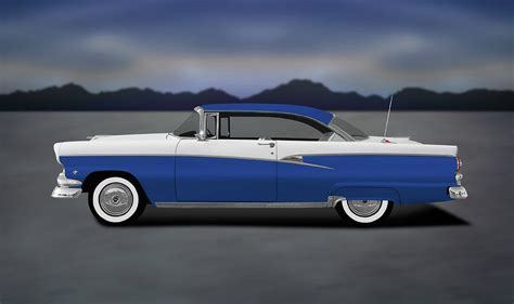 1956 Ford Victoria Customline - 1956fordvictoriacustomlinehdtpmtns208602 Photograph by Frank J ...