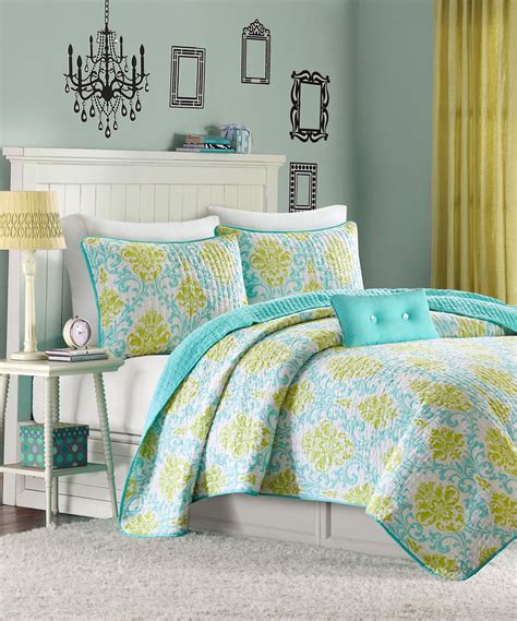 Loving this Yellow & Teal Floral Three-Piece Bedding Set on #zulily! #zulilyfinds | Teal bedding ...