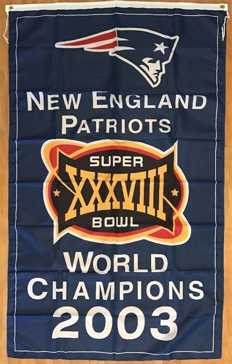 NFL New England Patriots 2003 Super Bowl Champions 3x5 Flag Football ...