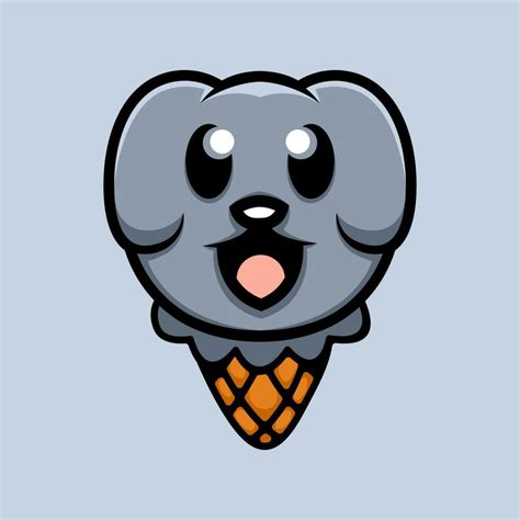 dog head shaped ice cream logo 24628393 Vector Art at Vecteezy