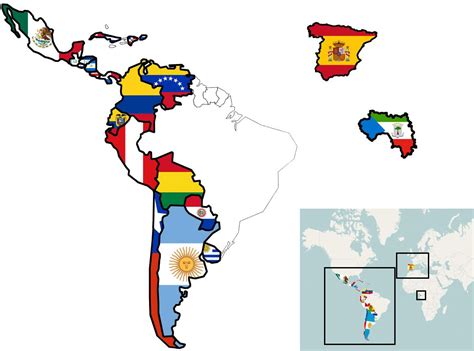 Mapas de los países hispanohablantes | Países hispanohablantes, Mapa ...