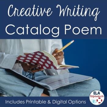 Catalog Poem List Poem Creative Writing by ELA Lifesaver | TPT