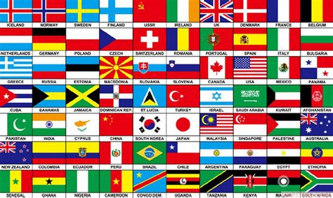 70 NATIONS - 5 X 3 FLAG