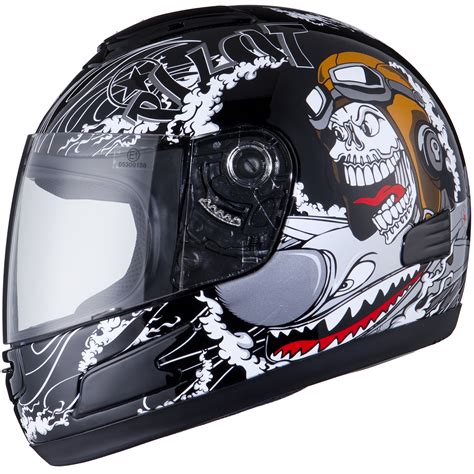 THH TS-31Y #7 Pilot Full Face Motorcycle Kids Helmet and Visor Junior ...