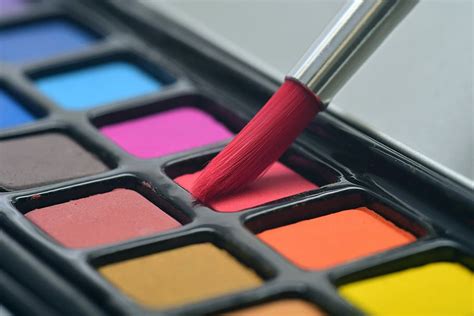 black makeup palette, brush, watercolor, paint, art, color, colorful, painting, draw ...