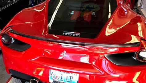 Ferrari 488 Carbon Fiber Rear Spoiler Lip