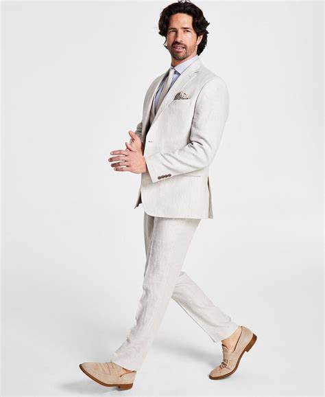 Bar III Men's Slim-Fit Linen Suit Separates, Created for Macy's - Macy's