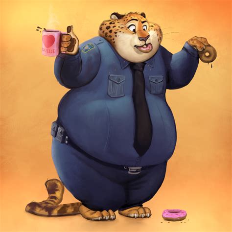 “When you’re hands are full” Clawhauser Fanart. ... | Zootopia characters, Zootopia concept art ...