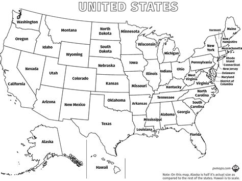 Usa Map With State Names And Abbreviations