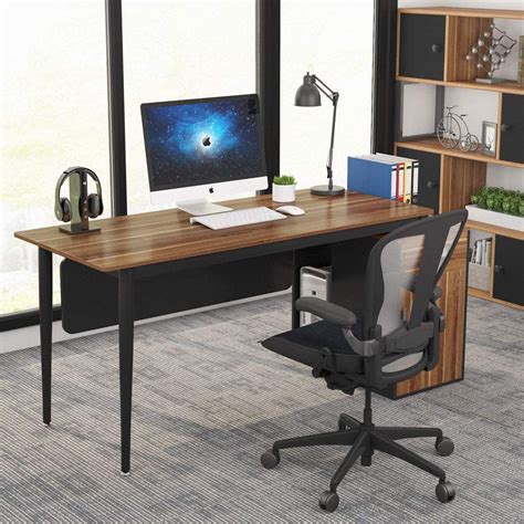 Tribesigns Computer Desk with Drawers and Storage Cabinet, Modern Large ...