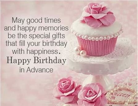 78+ Happy Birthday In Advance - Wishes, Quotes, Messages, Cake Images For Loved Ones - The ...