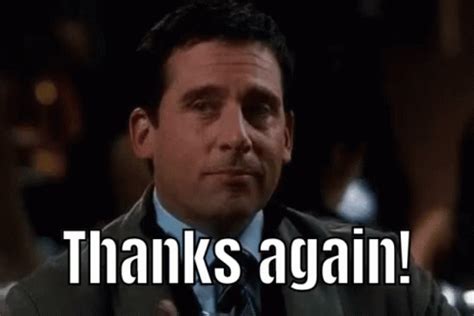 Thanks Again Michael Scott GIF - Thanks Again Michael Scott Steve Carell - Descobrir e ...