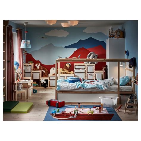 KURA Reversible bed - white, pine - IKEA Cama Ikea Kura, Interior Ikea, Ikea Kids Room, Kids ...