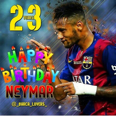 Neymar Jr Happy Birthday 23 Years ~ Fc Barcelona Photo