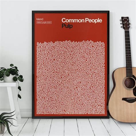 Common People - Song Lyric Print | Reign & Hail | Wolf & Badger