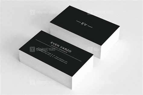 Black White Business Card Templates · Graphic Yard | Graphic Templates Store