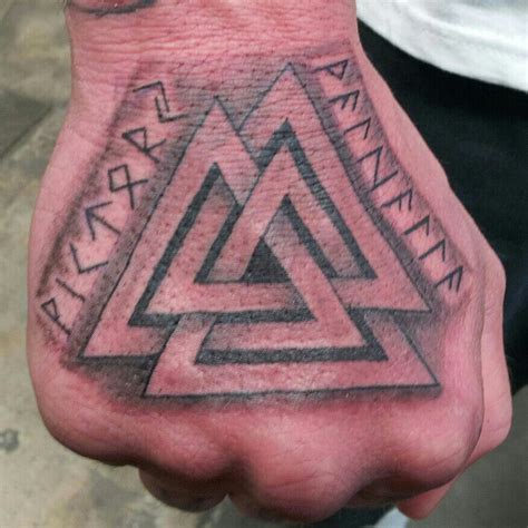 Viking tattoo symbal is called Valknut | Viking tattoos, Norse tattoo ...